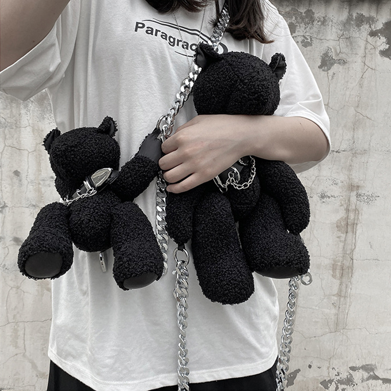 Luxury Designer Handbag for Women Fashion Girls Cute Black Plush Doll Bear Purse Chain Zipper Casual Crossbody Shoulder Bag 220616, Heise
Luxury Designer Handbag for Women Fashion Girls Cute Black Plush Doll Bear Purse Chain Zipper Casual Crossbody Shoulder Bag 220616, Heise