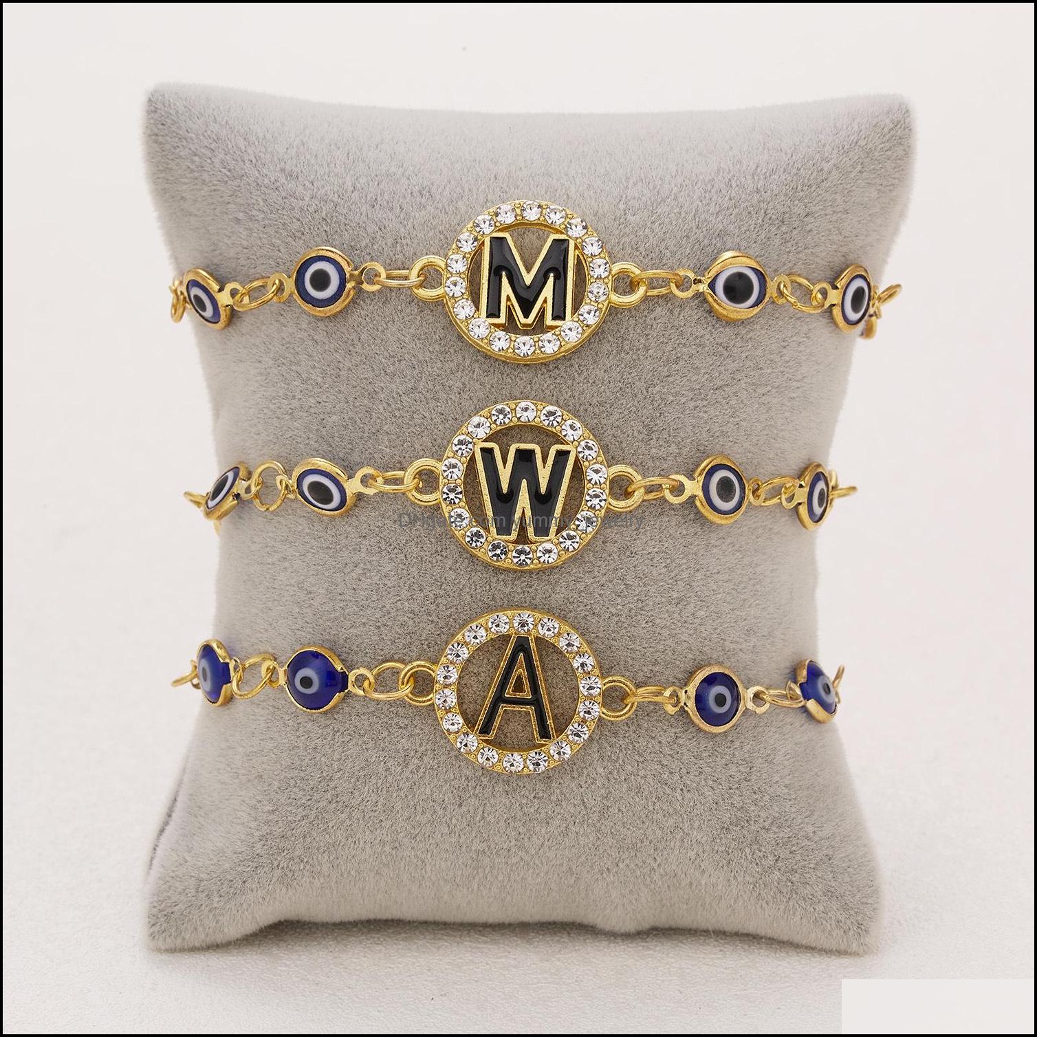 Id Identification Bracelets Jewelry Trendy A-Z Letter Lucky Blue Eyes Charm Bracelet Female Fashion Turkish Evil Eye Shiny Rhinestone Luxur
Id Identification Bracelets Jewelry Trendy A-Z Letter Lucky Blue Eyes Charm Bracelet Female Fashion Turkish Evil Eye Shiny Rhinestone Luxur
