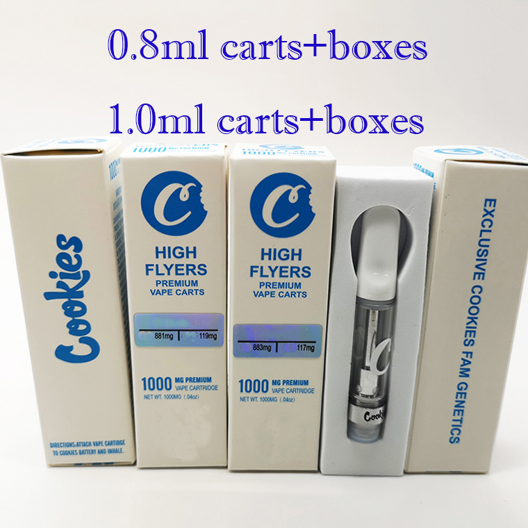 Cookies Vape Carts High Flyers Vape Cartridges Glass Atomizer Packaging 1.0ml 0.8ml Tank Empty Disposable Vaporizer Pen Ceramic Coil 510 Cartridge E Cigatettes
Cookies Vape Carts High Flyers Vape Cartridges Glass Atomizer Packaging 1.0ml 0.8ml Tank Empty Disposable Vaporizer Pen Ceramic Coil 510 Cartridge E Cigatettes