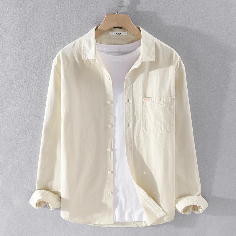 Men's Dress Shirts Autumn Men Men's White Long Sleeve Shirt Pure Cotton Style Button Up Pocket Casual Khaki ShirtMen's, Gray
Men's Dress Shirts Autumn Men Men's White Long Sleeve Shirt Pure Cotton Style Button Up Pocket Casual Khaki ShirtMen's, Gray