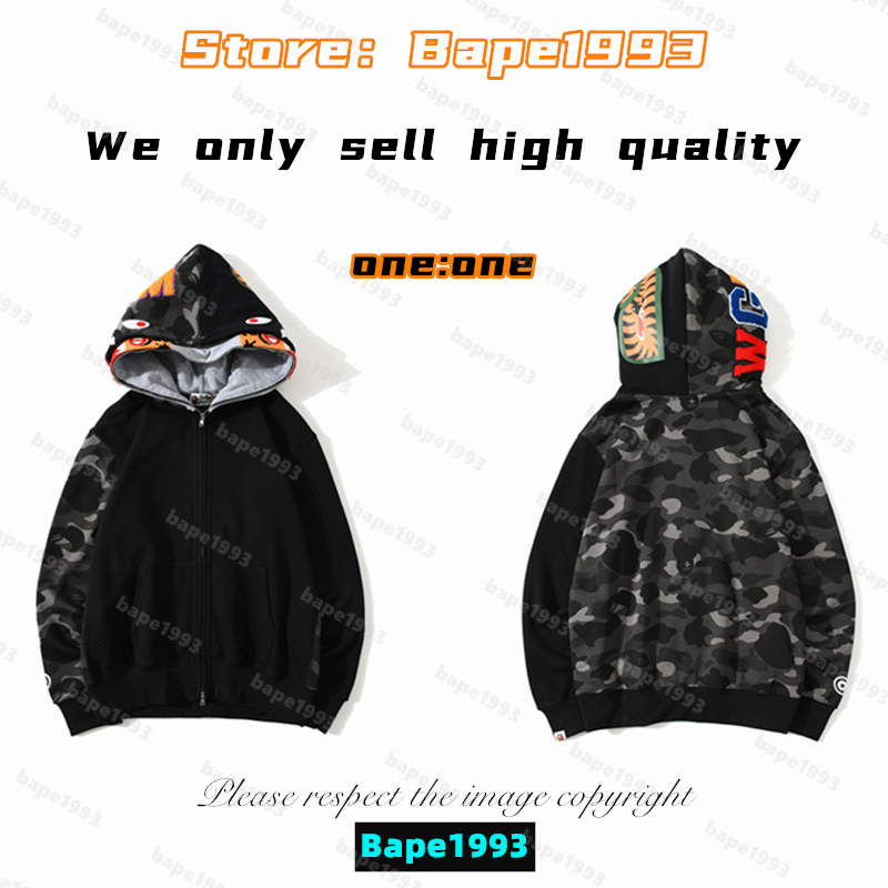 High quality Apes Mens Hoodies & Sweatshirt Japan shark B ape head Galaxy spots luminous camo Male and female couples with the same model 100% cotton New hoodie 1993 KS5-8, 1 button
High quality Apes Mens Hoodies & Sweatshirt Japan shark B ape head Galaxy spots luminous camo Male and female couples with the same model 100% cotton New hoodie 1993 KS5-8, 1 button