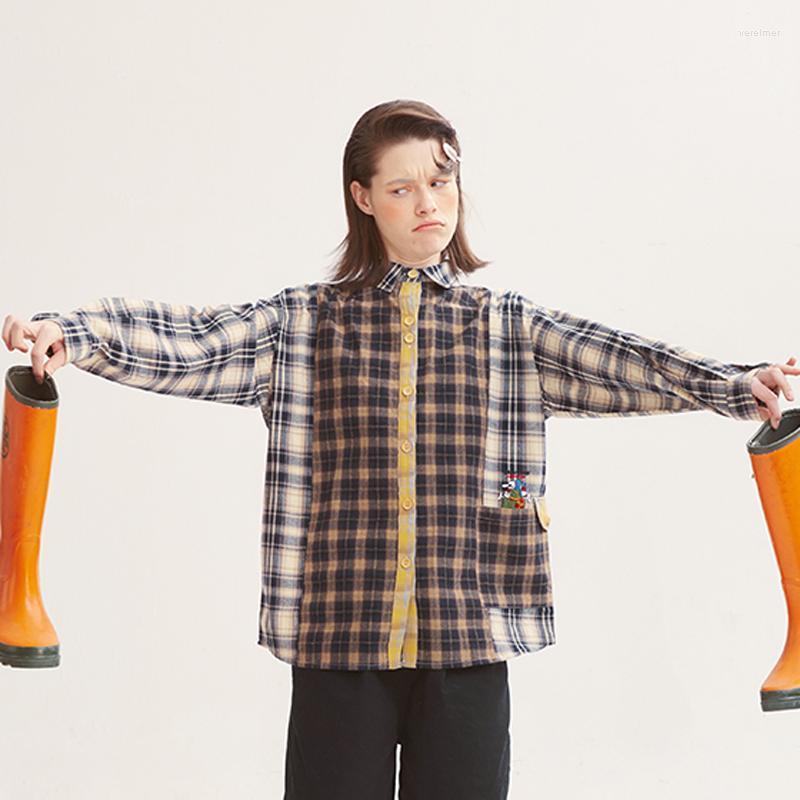 Women' Blouses & Shirts Design Vintage Women Spring Cotton Plaid Blouse Color Block Patch Cartoon Embroidery Ladies Loose Tops Long SleeveW, Auburn
Women' Blouses & Shirts Design Vintage Women Spring Cotton Plaid Blouse Color Block Patch Cartoon Embroidery Ladies Loose Tops Long SleeveW, Auburn