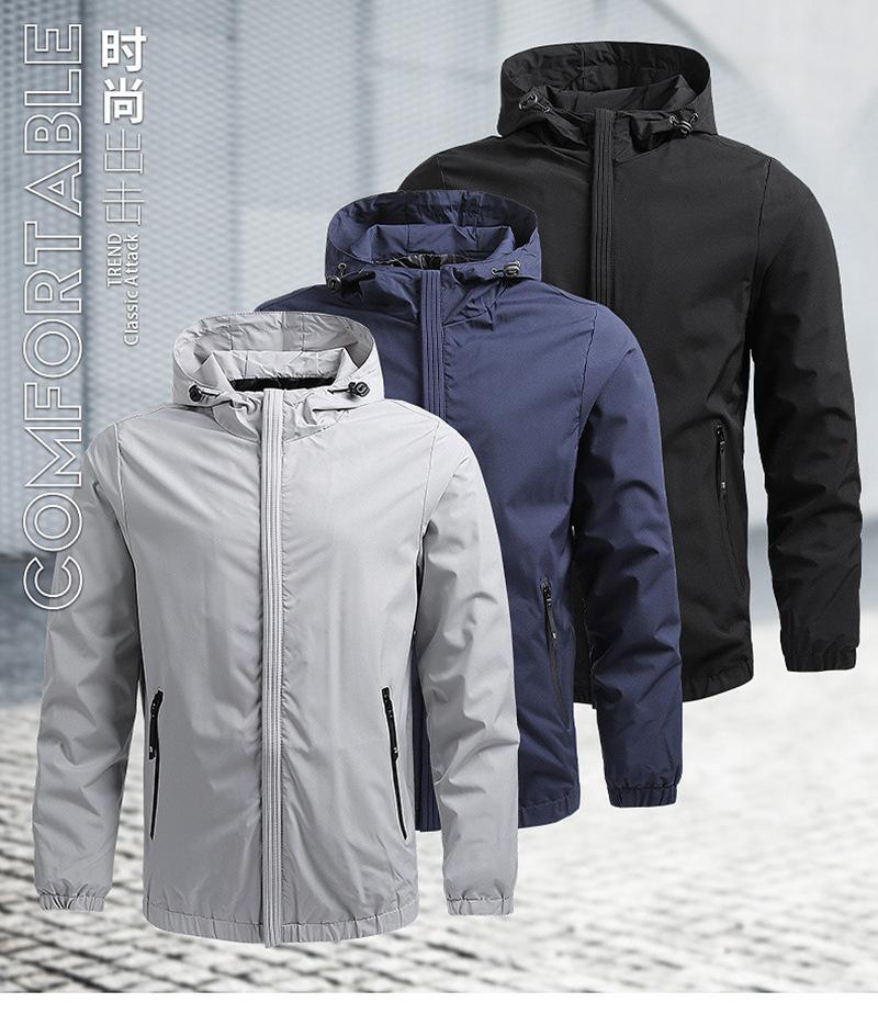 Men's Jackets Trendy Autumn And Winter Men's Fitness Thin Windbreaker Waterproof Quick Drying Hooded Stand Collar Long Sleeve Casual Jac, Black
Men's Jackets Trendy Autumn And Winter Men's Fitness Thin Windbreaker Waterproof Quick Drying Hooded Stand Collar Long Sleeve Casual Jac, Black