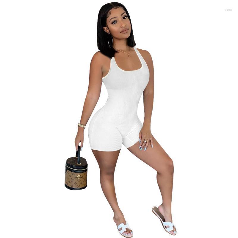 Summer 2022 European And American Women' Pure Color Suspenders Sleeveless Tight Rib Jumpsuit Shorts Tracksuits, Black
Summer 2022 European And American Women' Pure Color Suspenders Sleeveless Tight Rib Jumpsuit Shorts Tracksuits, Black