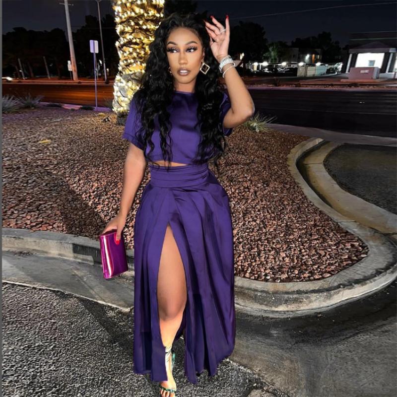 Women' Tracksuits 2022 Sexy Casual Club Short Sleeve Suitable Dancing Summer 2PCs Matching Sets Birthday OutfitsWomen, Dark purple
Women' Tracksuits 2022 Sexy Casual Club Short Sleeve Suitable Dancing Summer 2PCs Matching Sets Birthday OutfitsWomen, Dark purple