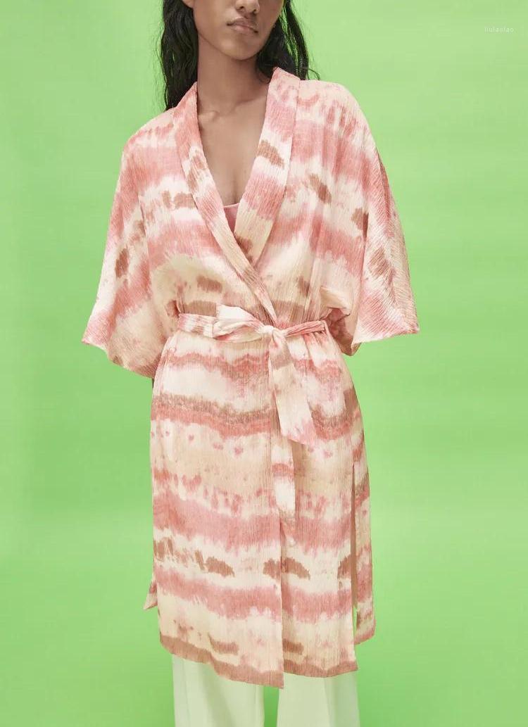 Women's Blouses & Shirts Womens Tops 2022 Tie Dye Print Japanese Kimono Outerwear Bow Sashes Lapel Long Shirt Cardigan Loose Women
Women's Blouses & Shirts Womens Tops 2022 Tie Dye Print Japanese Kimono Outerwear Bow Sashes Lapel Long Shirt Cardigan Loose Women