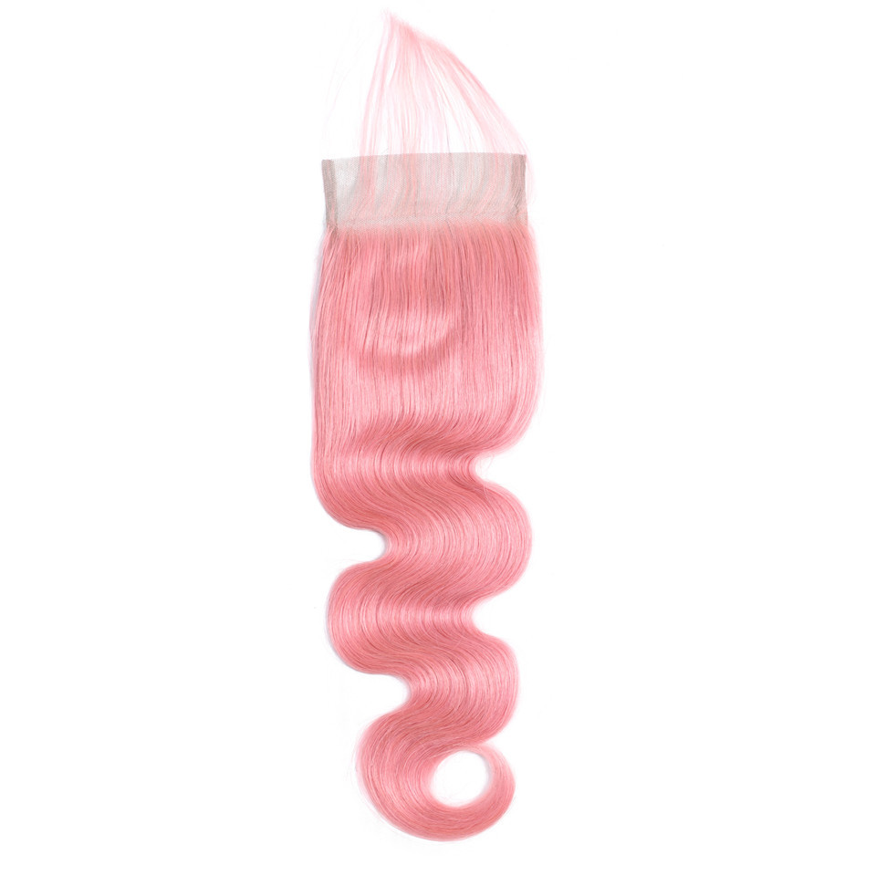 4x4 Transparent Lace Closure Only Human Hair Pre-plucked Brazilian Body Wave Remy Hair