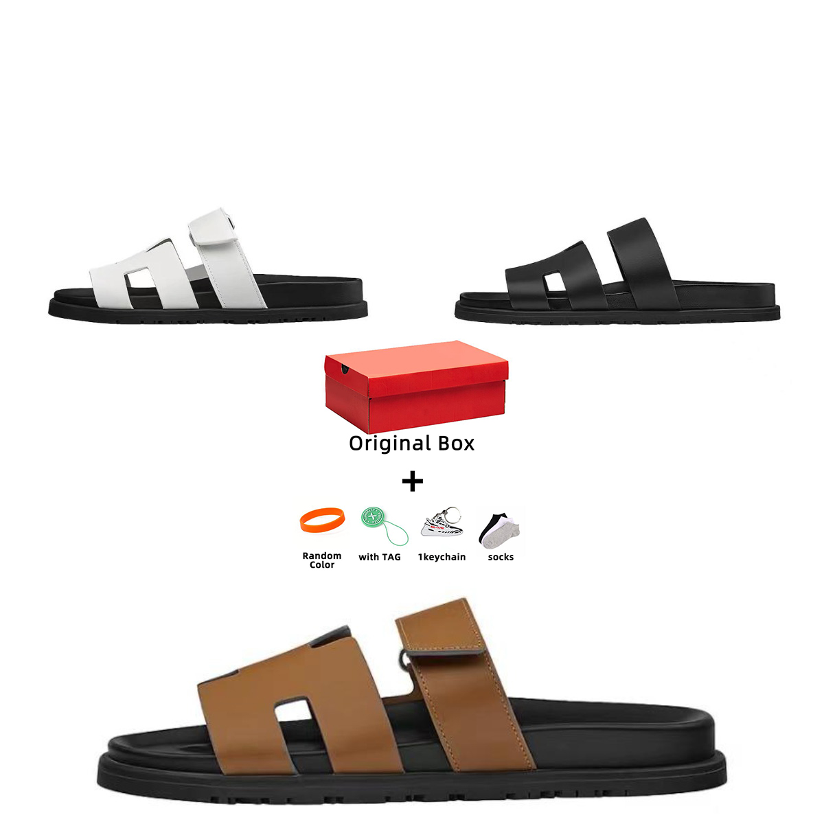 2022 Designer Chypre H Slippers Beach Classic Flat Sandals Luxury Summer Lady Leather Flip Flops Top Quality Men Women Slides Size 35-44 With Box, Color3
2022 Designer Chypre H Slippers Beach Classic Flat Sandals Luxury Summer Lady Leather Flip Flops Top Quality Men Women Slides Size 35-44 With Box, Color3