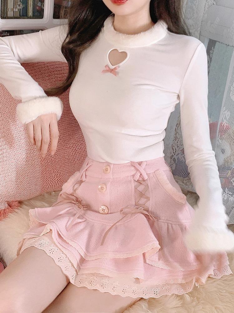 Women's Blouses & Shirts Japanese Pink Sweet Lolita Blouse Women Winter Warm Kawaii Knitted Female Long Sleeve Tops Korean Style Clothing 20, White
Women's Blouses & Shirts Japanese Pink Sweet Lolita Blouse Women Winter Warm Kawaii Knitted Female Long Sleeve Tops Korean Style Clothing 20, White