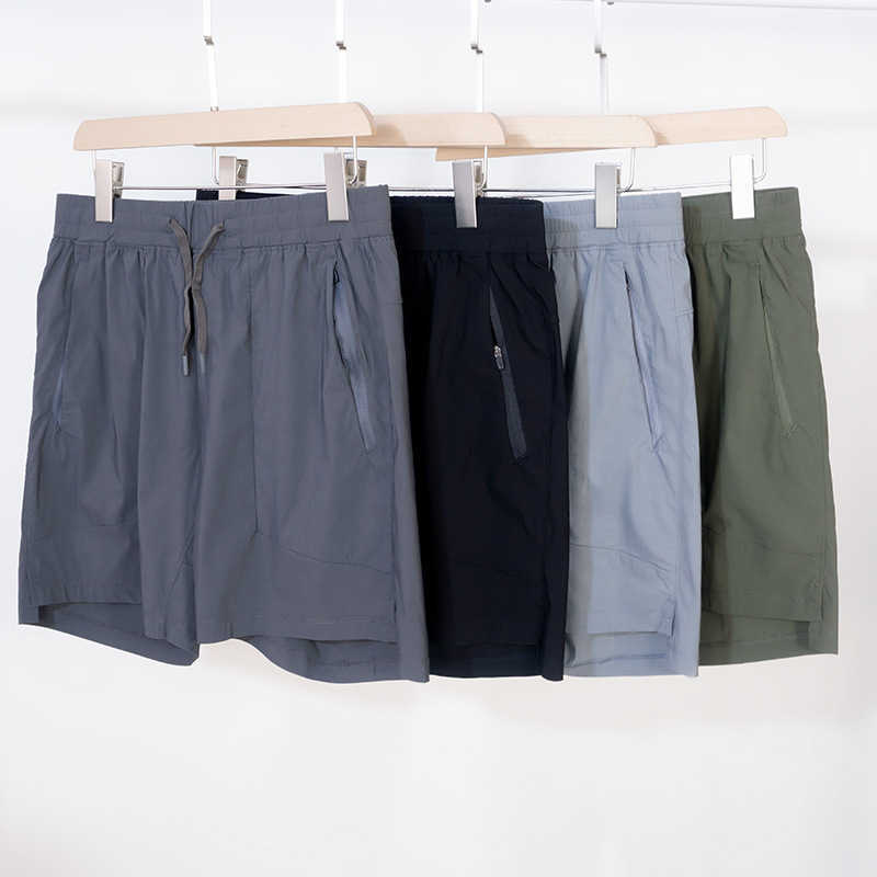 lu-13 Summer Mens Sports Shorts License To Train7 Fitness Jogging 5-point Pants Quick Drying Leisure Zippered Pockets Short High Elasticity Loose Breathable Legging