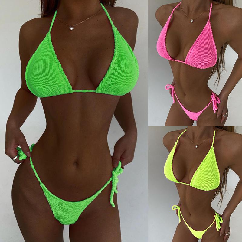 Women' Swimwear Neon Green Bikini Set Women Summer Sexy Beachwear Micro Halter Two Piece Brazilian Bandage Bathing Suit, Black
Women' Swimwear Neon Green Bikini Set Women Summer Sexy Beachwear Micro Halter Two Piece Brazilian Bandage Bathing Suit, Black