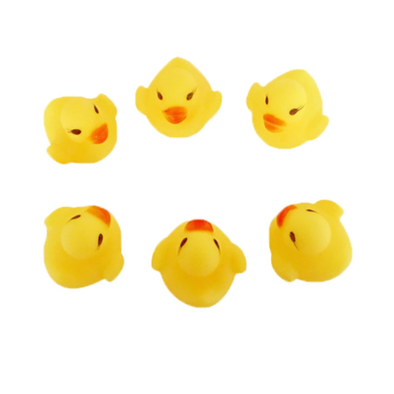 3.5cm Baby Bath Water Duck Toy Sounds Mini Yellow Rubber Ducks Bath Small-Duck Children Swiming Beach Gifts Toys