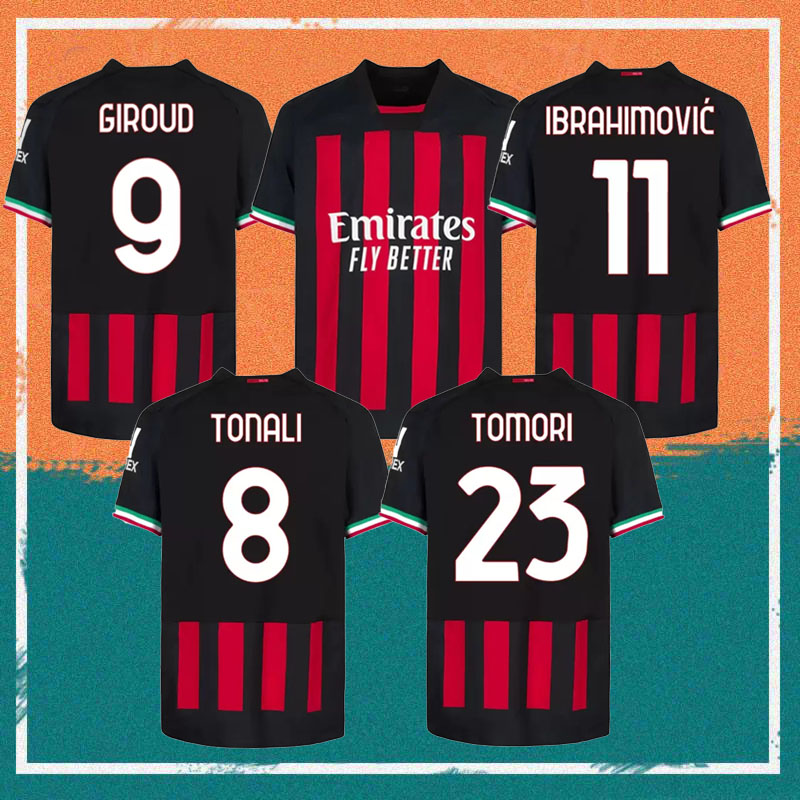 22/23 Fan Player version #11 IBRAHIMOVIC Soccer Jersey 2022 AC MILANS #19 THEO #21 BRAHIM #79 KESSIE football shirt CALHANOGLU TONALI Uniform, Home fan version serie a patch
22/23 Fan Player version #11 IBRAHIMOVIC Soccer Jersey 2022 AC MILANS #19 THEO #21 BRAHIM #79 KESSIE football shirt CALHANOGLU TONALI Uniform, Home fan version serie a patch