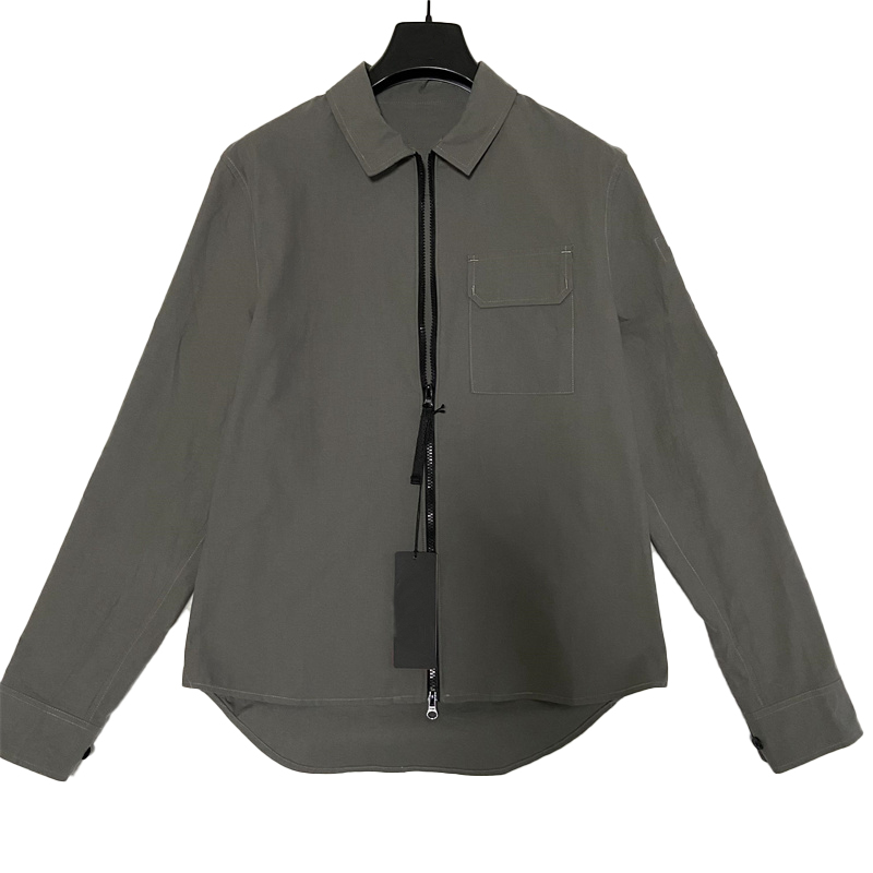 jacet Tide Spring Pure Color Simple Lapel Shirt Men's Korean Slim Long Sleeve Shirt Leisure Joker Shirts