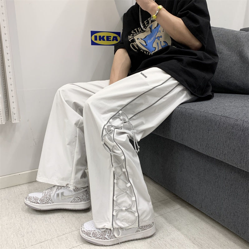 Streetwear White Cargo Pants Men Oversize Wide Pants Harajuku Sweatpants Fashion Joggers Skateboard Pants Techwear 220706