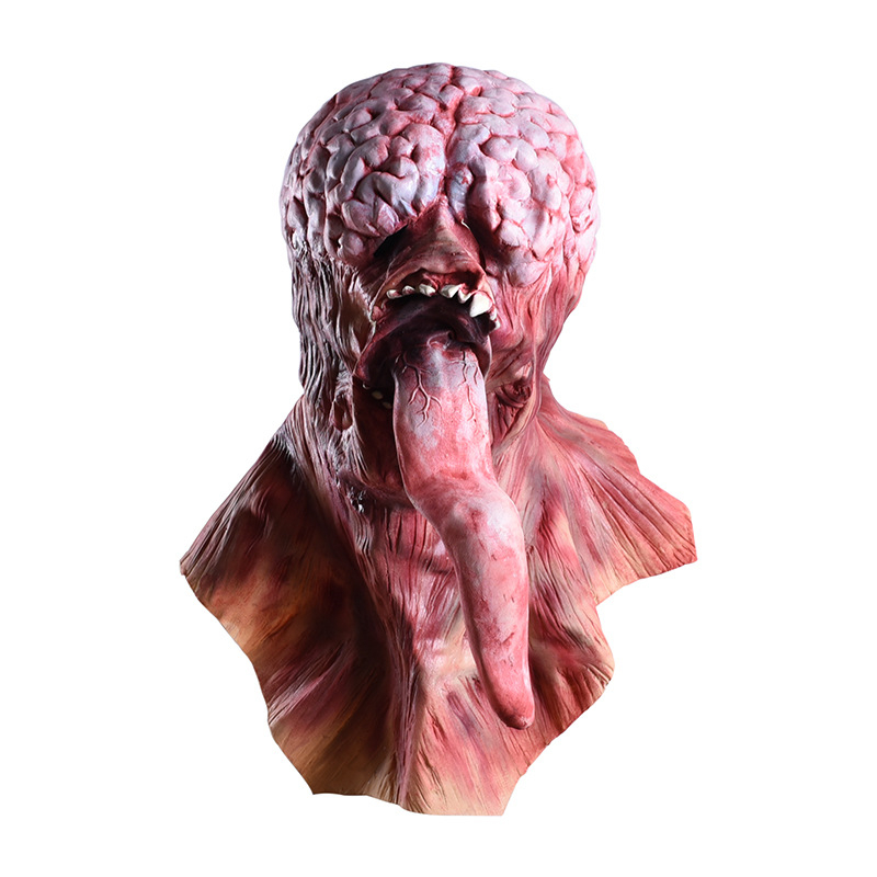 Party Masks Halloween Mask Long Tongue Horror Latex Witch Mask Festival Costume 220823 - view 6
