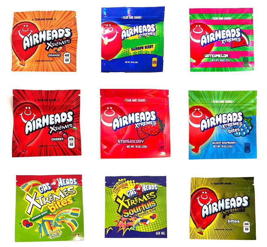 Airheads gasheads xtremes edible mylar packaging bags bites cherry orange sourfuls rainbow berry zipper plastic package
Airheads gasheads xtremes edible mylar packaging bags bites cherry orange sourfuls rainbow berry zipper plastic package