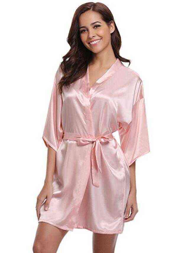 Nxy Sexy Underwear Rb032 2018 Nieuwe Zijden Kimono Badjas Vrouwen Zijde Bruidsmeisje Gewaden Sexy Marineblauw Satijn Robe Dames Kamerjassen 0401