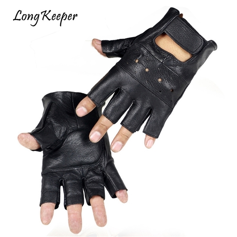 Long Keeper Men Genuine Leather Gloves High Quality Slip resistant Luvas Half Finger Sheep Fingerless gants moto 220812gxgx
Long Keeper Men Genuine Leather Gloves High Quality Slip resistant Luvas Half Finger Sheep Fingerless gants moto 220812gxgx