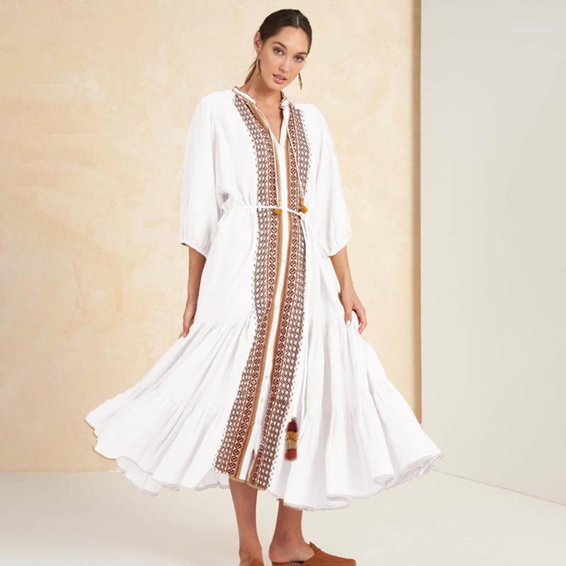 Casual Dresses Jastie Retro Embroidered For Women Clothing 2022 Spring Summer Long Sleeve Maxi Beach Boho Dress Vestidos, White
Casual Dresses Jastie Retro Embroidered For Women Clothing 2022 Spring Summer Long Sleeve Maxi Beach Boho Dress Vestidos, White