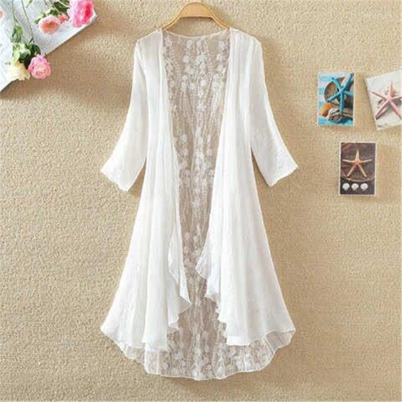 Women's Knits & Tees Women Chiffon Tunic Kimono Cardigan Lace Long Shirt Ruffles Hollow Out Loose Ladies Cardigans 2022 Spring Summer Shirts, Black
Women's Knits & Tees Women Chiffon Tunic Kimono Cardigan Lace Long Shirt Ruffles Hollow Out Loose Ladies Cardigans 2022 Spring Summer Shirts, Black