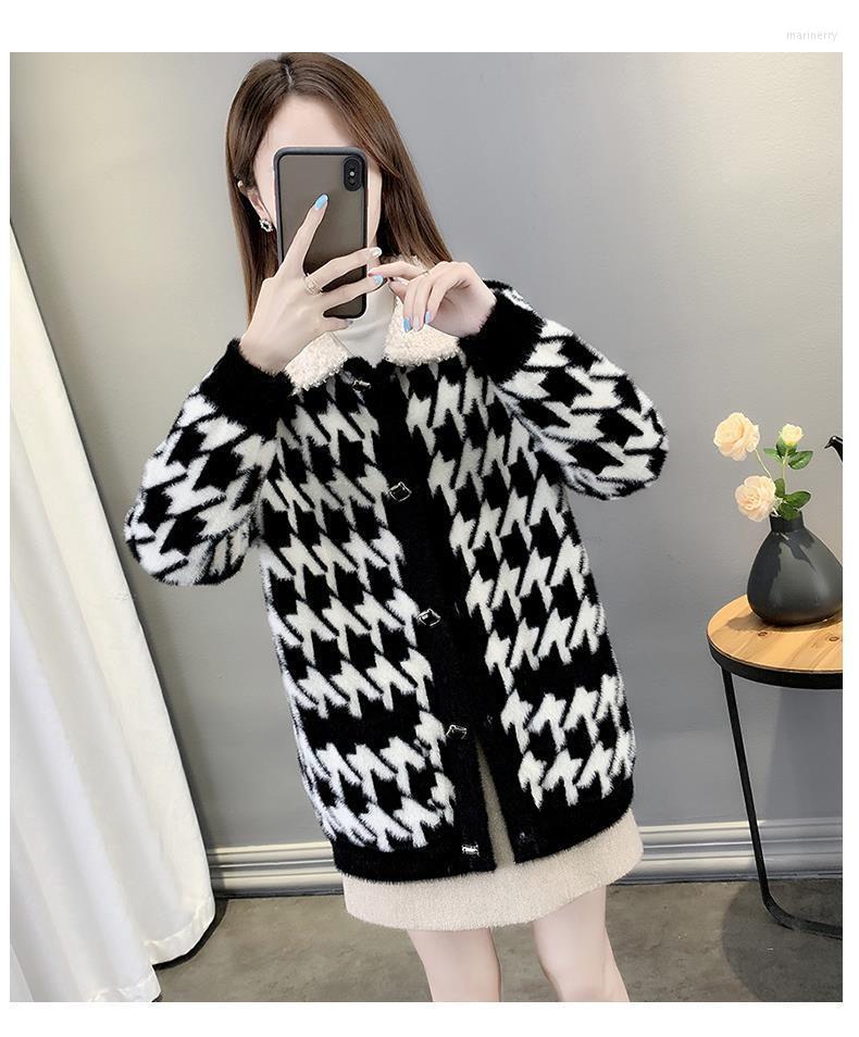 Women's Knits & Tees Stylish Women Cardigan Autumn Winter Houndstooth Knitted Sweater Jacket Loose Knit Cardigans Top Coat Chic Sweaters 202, Black
Women's Knits & Tees Stylish Women Cardigan Autumn Winter Houndstooth Knitted Sweater Jacket Loose Knit Cardigans Top Coat Chic Sweaters 202, Black