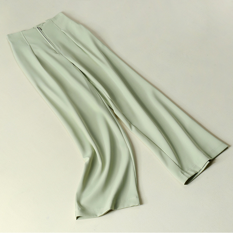 Spring Women Pants Casual High Waist Long Female Trousers Outwear Pure Color Stright 220325