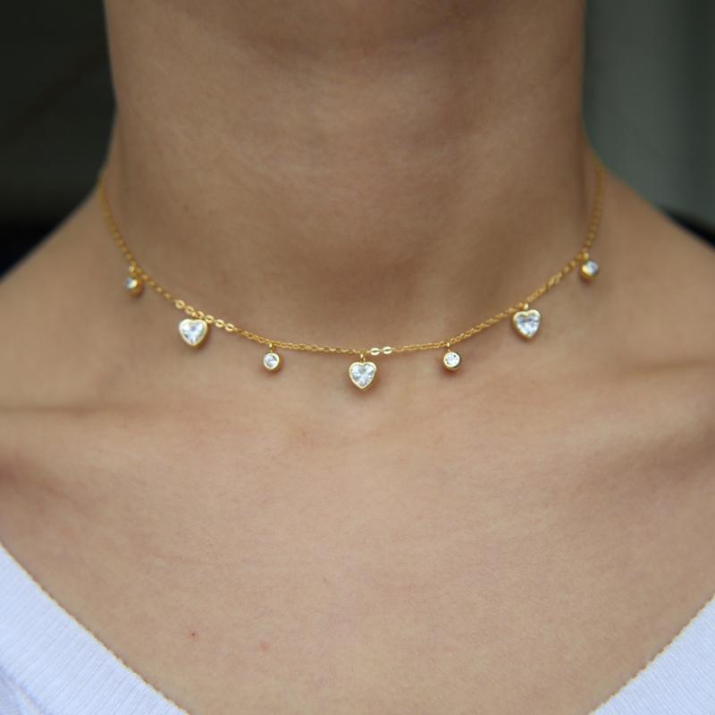 Chains Authentic 925 Sterling Silver Jewelry Heart Cubic Zirconia Lover Girlfriend Gift 2022 Valentines Short NecklaceChains
Chains Authentic 925 Sterling Silver Jewelry Heart Cubic Zirconia Lover Girlfriend Gift 2022 Valentines Short NecklaceChains