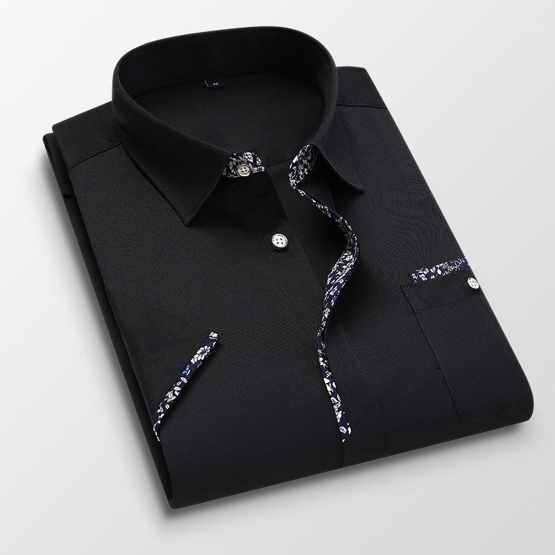 Men's Casual Shirts Summer Regular Solid Color Short SleeveShirt Floral Hit Business Fashion Slim Shirt Male Brand Clothes, Black
Men's Casual Shirts Summer Regular Solid Color Short SleeveShirt Floral Hit Business Fashion Slim Shirt Male Brand Clothes, Black