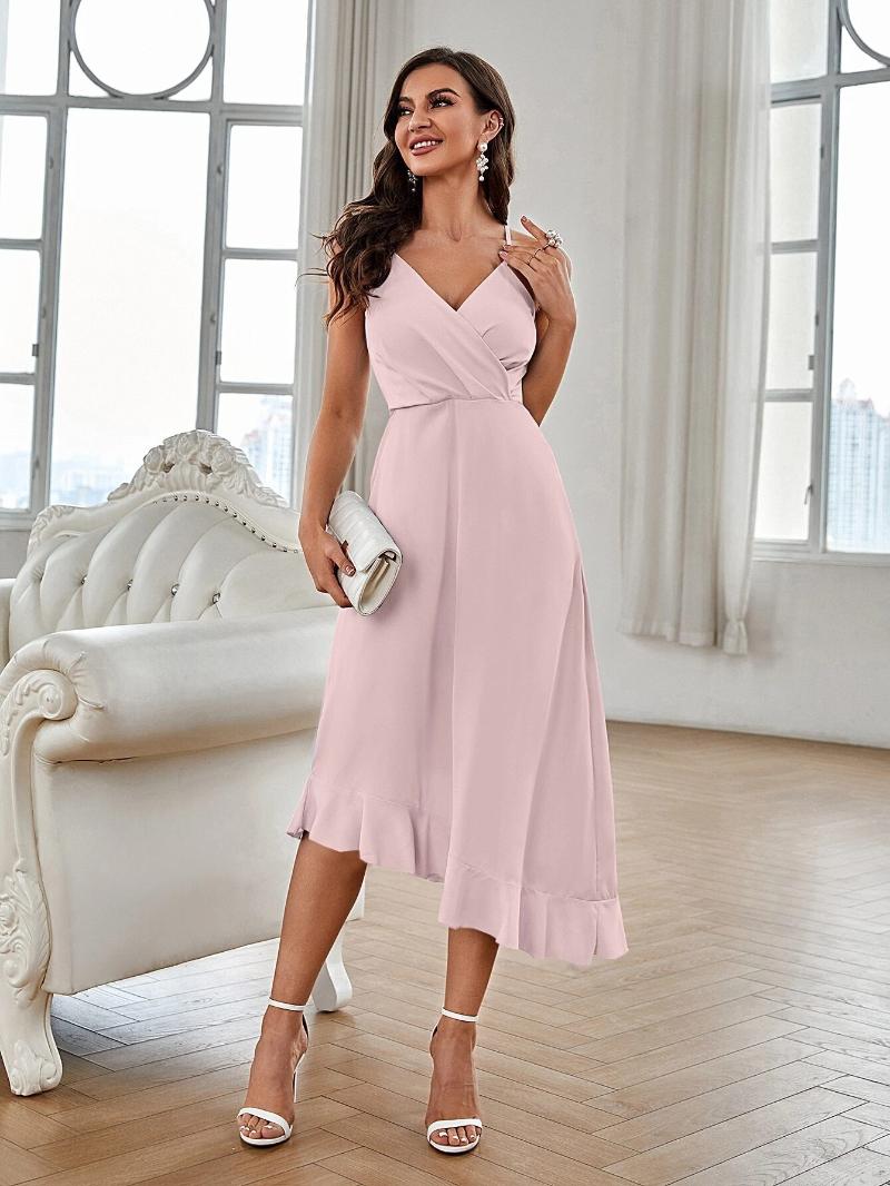 Party Dresses Summer Pink Chiffon Ball Gown Tea Length Asymmetric Ruffle Hem Slip DressParty, Gray
Party Dresses Summer Pink Chiffon Ball Gown Tea Length Asymmetric Ruffle Hem Slip DressParty, Gray