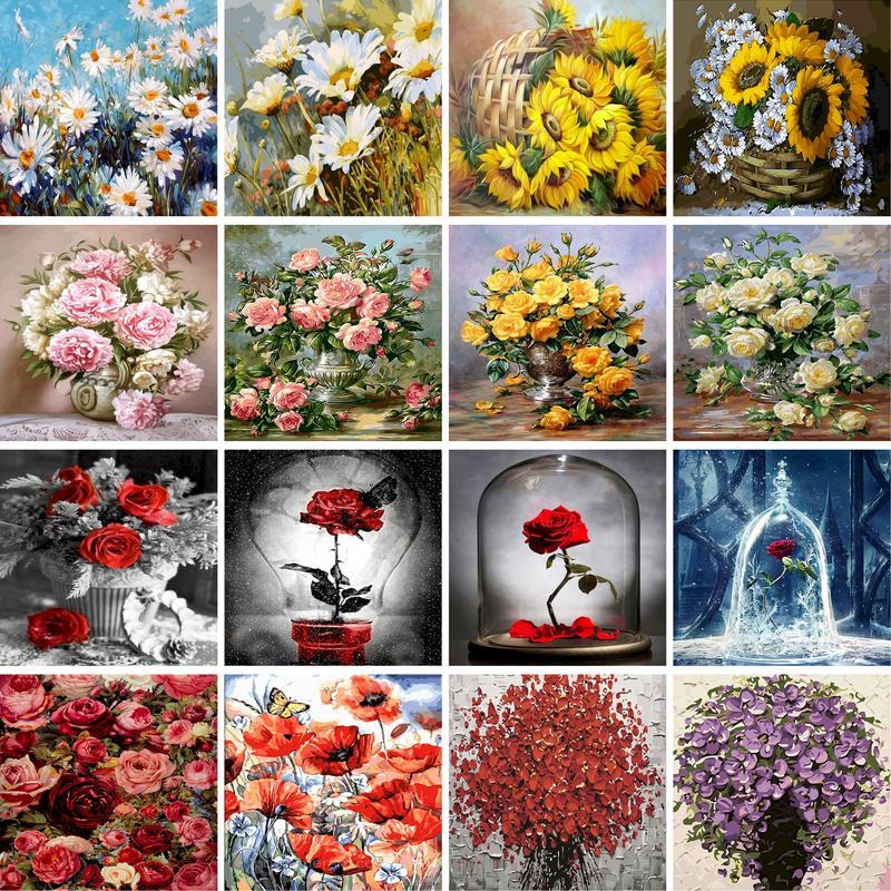 Paintings Flower Oil Painting By Numbers For Adults DIY Kits HandPainted On Canvas With Framed Picture Drawing Coloring Number
Paintings Flower Oil Painting By Numbers For Adults DIY Kits HandPainted On Canvas With Framed Picture Drawing Coloring Number