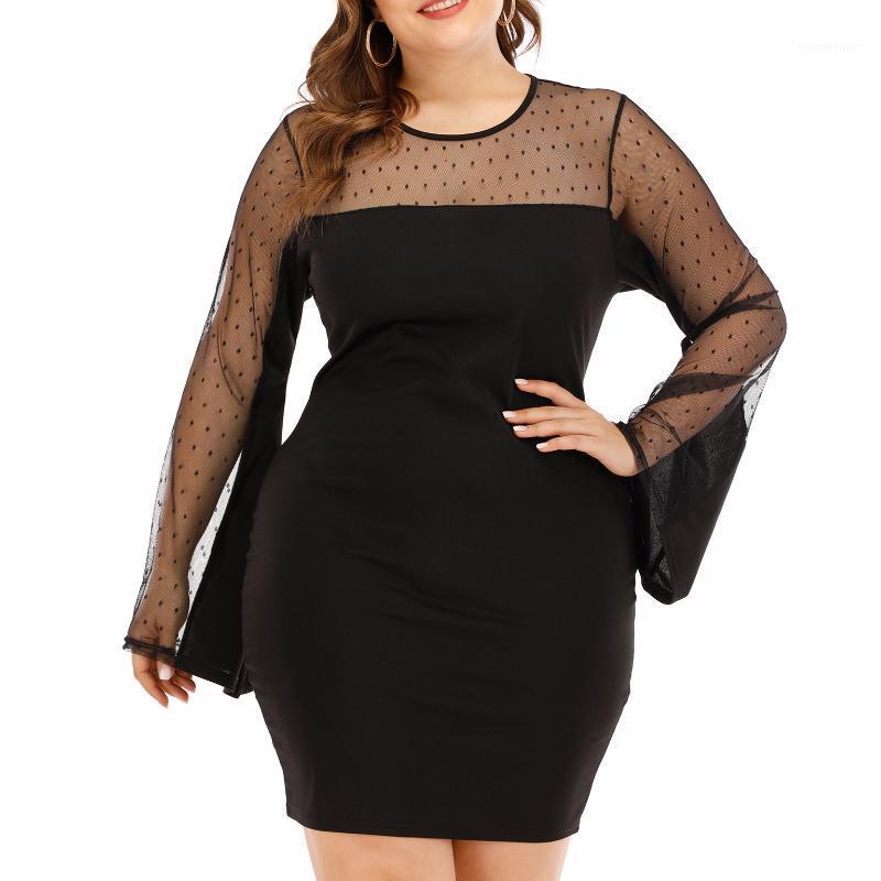 Casual Dresses Plus Size Dress Women Patchwork Sexy Package Hip Long Flare Sleeve Female Black 3XL 4XL O-neck Party Vestidos #N, As pic
Casual Dresses Plus Size Dress Women Patchwork Sexy Package Hip Long Flare Sleeve Female Black 3XL 4XL O-neck Party Vestidos #N, As pic