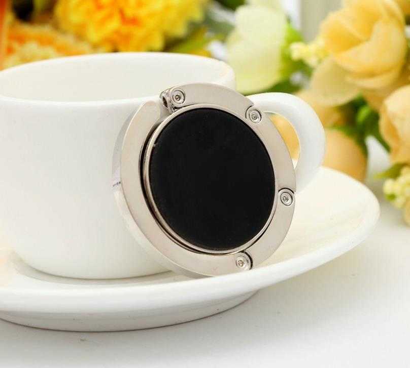 Wholesale Blank DIY Foldable Handbag Hanger Bag Purse Hanger Folding Hook Holder For Restaurant Table