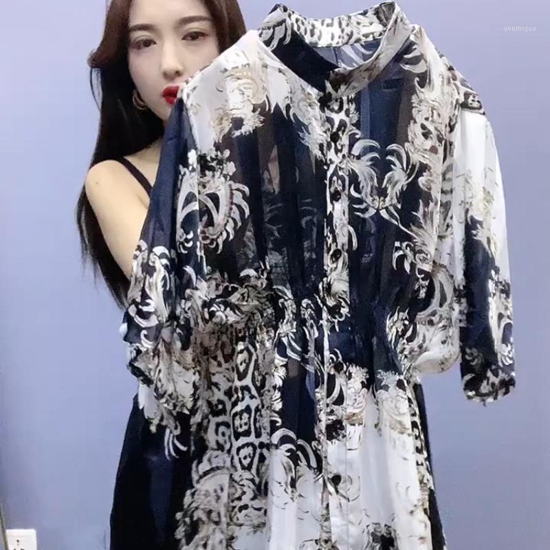 Women's Blouses & Shirts Chiffon Printed Women Long Summer Vintage 2022 O-Neck Half Sleeved Slim Drawstring Elegant Office Lady Outwear Tops, Gold
Women's Blouses & Shirts Chiffon Printed Women Long Summer Vintage 2022 O-Neck Half Sleeved Slim Drawstring Elegant Office Lady Outwear Tops, Gold