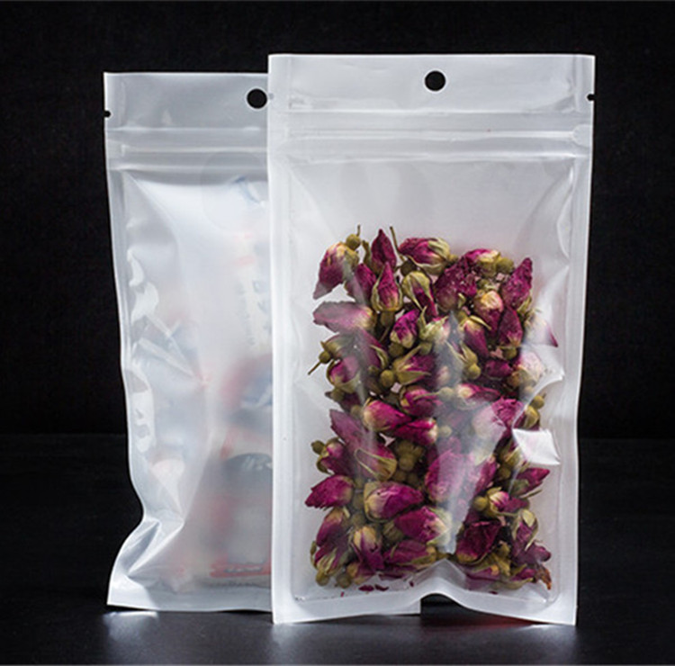200PCS One Side Clear White Pearl Zip Lock Packaging Bags Reclosable Jewelry Trinkets Phone Case Bracelets Underwear E-cigarettes Christams Gifts Stor