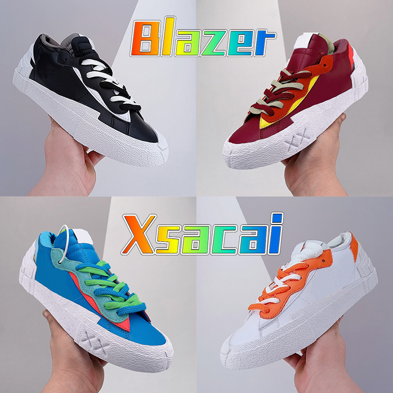 Fashion Blazer low xSacai men casual shoes iron Grey Neptune Blue Reed Magma Orange British Tan Classic Green top quality designer Sneakers women trainers, Shoe box
Fashion Blazer low xSacai men casual shoes iron Grey Neptune Blue Reed Magma Orange British Tan Classic Green top quality designer Sneakers women trainers, Shoe box