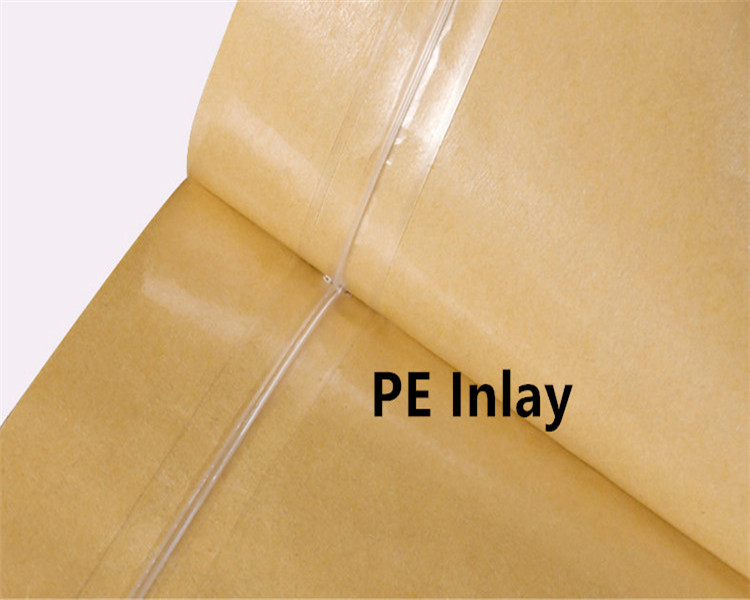 100pcs Stand up Kraft Paper Clear Window Zip Lock Packaging Bag Resealable Snack Candy Salts Biscuits Coffee Beans Powder Heat Sealing Gift Storage Po