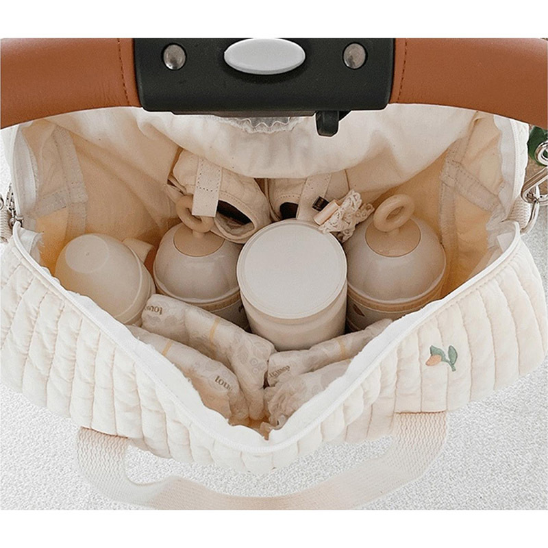 Zipper Embroidery Quilted Baby Diaper Bag Organizer Maternity for Stroller Mommy Single Shoulder Travel Large Outing 220514