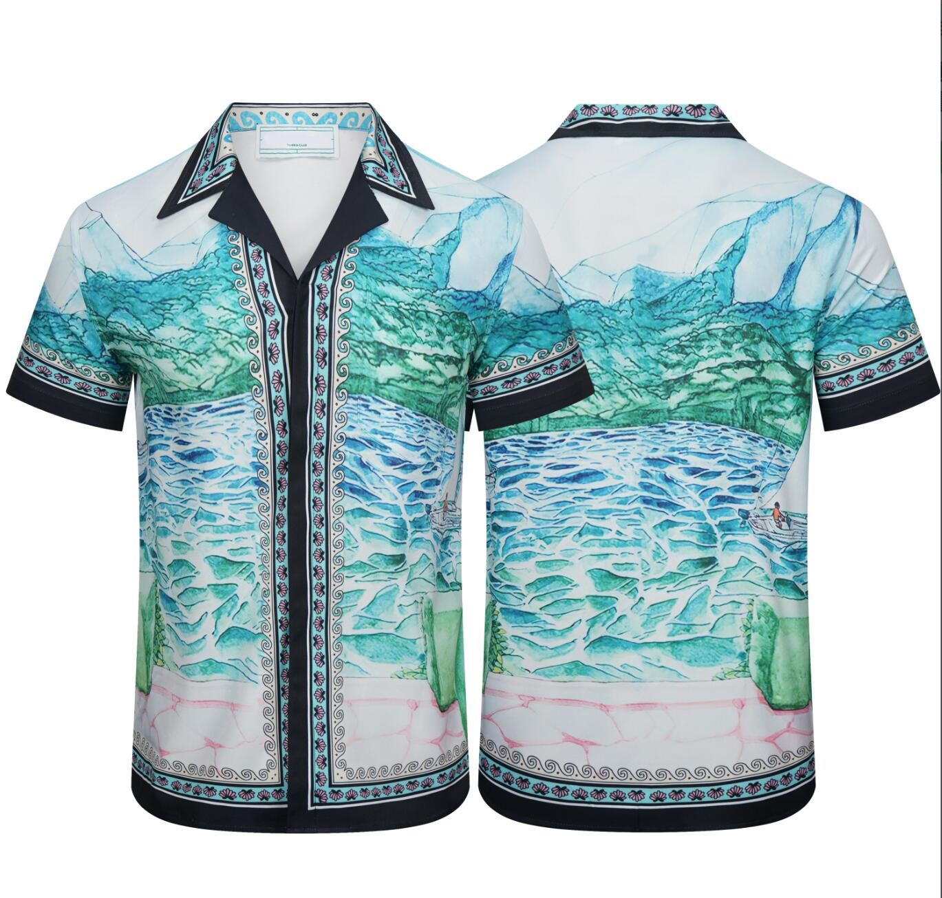 Men's Casual Shirts Womens Green Mountains Waters Pattern Casa Printed Short Sleeve Shirt Small Fresh Simple Shirt Loose Cardigan Bohemian Style Top
Men's Casual Shirts Womens Green Mountains Waters Pattern Casa Printed Short Sleeve Shirt Small Fresh Simple Shirt Loose Cardigan Bohemian Style Top