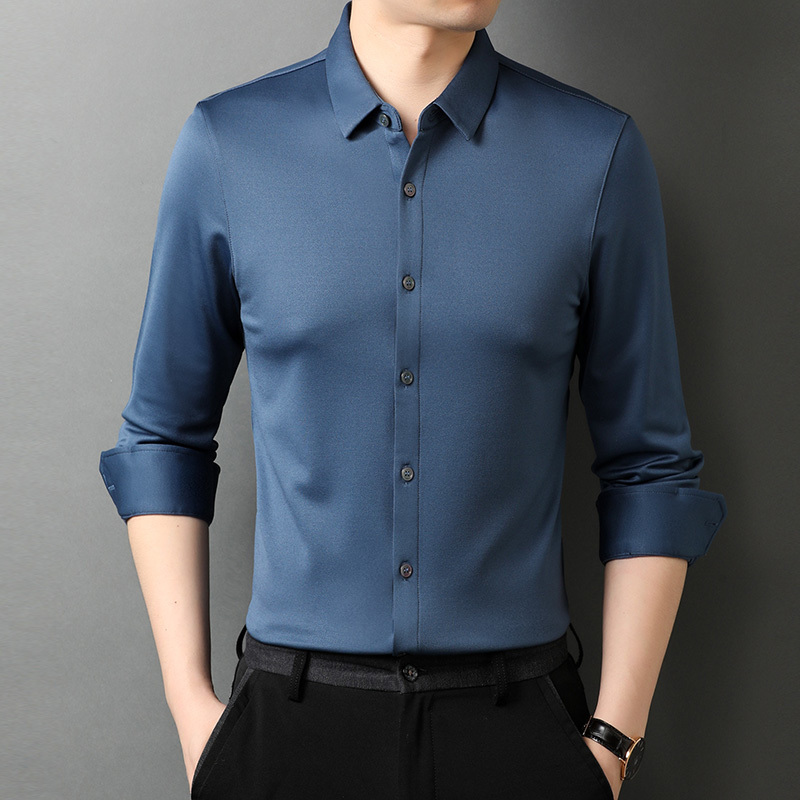 Spring and Autumn Long Sleeve Shirt Men Business Shirts 21597 220322