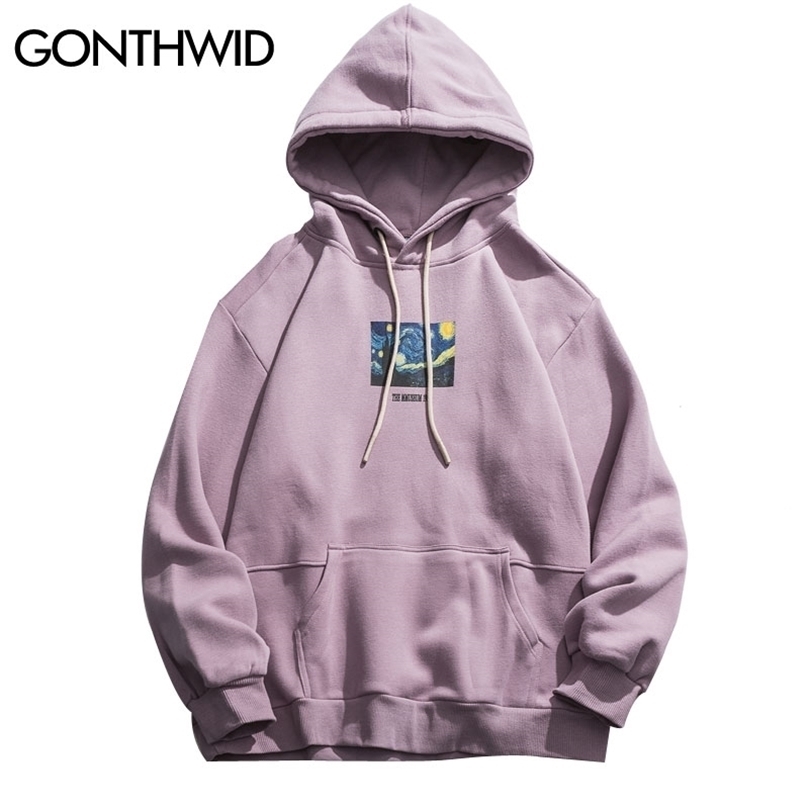 GONTHWID Van Gogh Starry Night Print Fleece Hoodies Sweatshirts Streetwear Men Hip Hop Pullover Hooded Tops Male Harajuku Jumper 220402, Pink purple
GONTHWID Van Gogh Starry Night Print Fleece Hoodies Sweatshirts Streetwear Men Hip Hop Pullover Hooded Tops Male Harajuku Jumper 220402, Pink purple