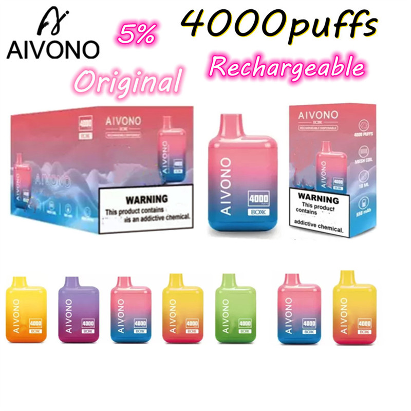 Original AIVONO AIM BOXX 4000 Puffs E Cigarette 5% 550mAh Battery Disposable Vapes 10ml Mesh Coil Desechables 10 Colors Rechargeable OEM
Original AIVONO AIM BOXX 4000 Puffs E Cigarette 5% 550mAh Battery Disposable Vapes 10ml Mesh Coil Desechables 10 Colors Rechargeable OEM