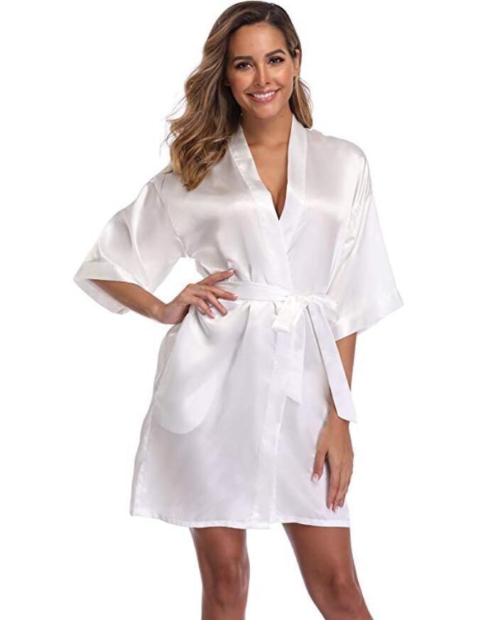 Women' Sleepwear Plain Satin Robes Pink Champagne Silver Kimono Bathrobe Women' Simplicity Pajamas Wedding Party Short -XXLWomen 
Women' Sleepwear Plain Satin Robes Pink Champagne Silver Kimono Bathrobe Women' Simplicity Pajamas Wedding Party Short -XXLWomen