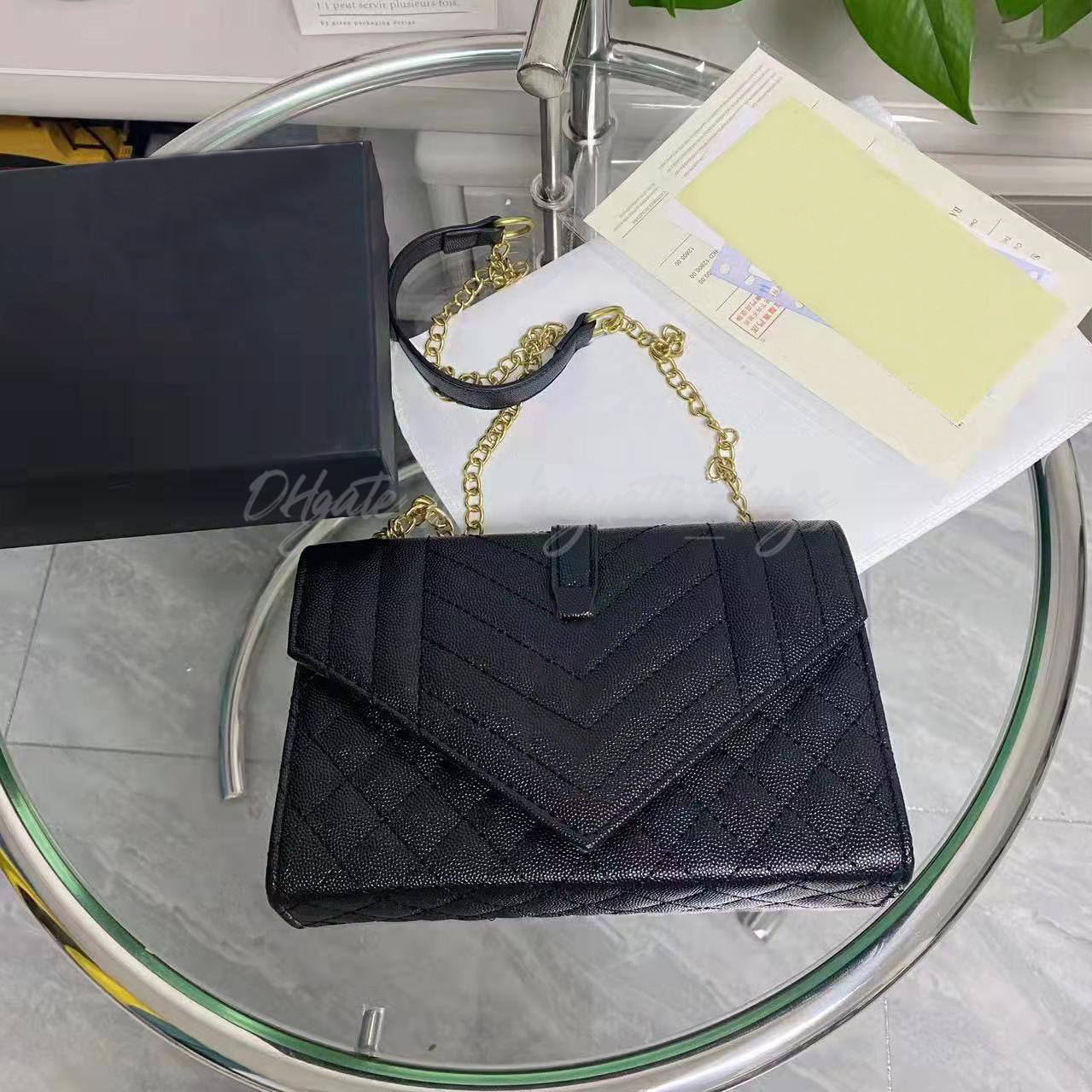 Famous wallet women coin purses luxury handbags shopping envelope bags chain crossbody clutch casual cardholder lady wallets shoulder bag fashion letter totes