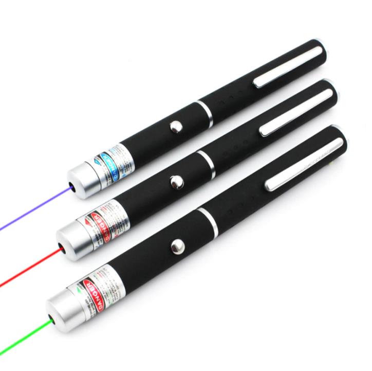 Great Powerful Green Blue Purple Red Laser Pointer Pen Stylus Beam Light Lights 5mW Professional High Power Laser SN3689