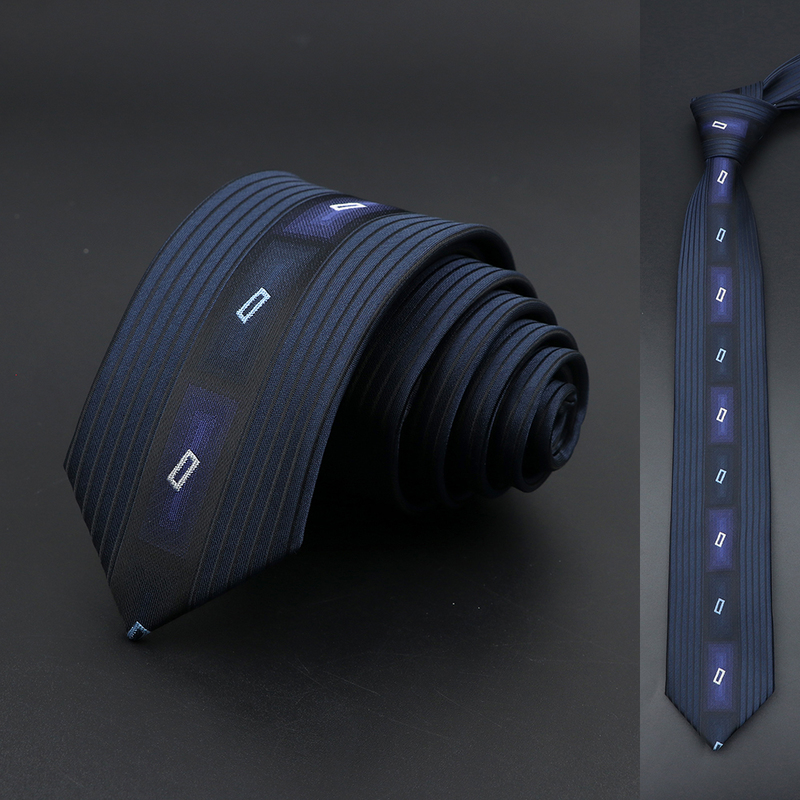 Skinny 6cm Ties For Men Wedding Dress Necktie Floral Paisley Patchwork Black Blue Tie Business Slim Shirt Accessory Gift Cravate 220409