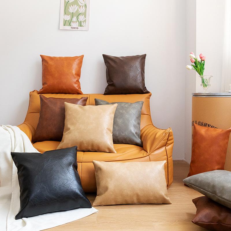 Cushion/Decorative Pillow Cilected Nordic Simple Solid Color Double-Sided Pu Imitation Leather Sofa Cushion Cover Home Bedroom Decorative, C3
Cushion/Decorative Pillow Cilected Nordic Simple Solid Color Double-Sided Pu Imitation Leather Sofa Cushion Cover Home Bedroom Decorative, C3