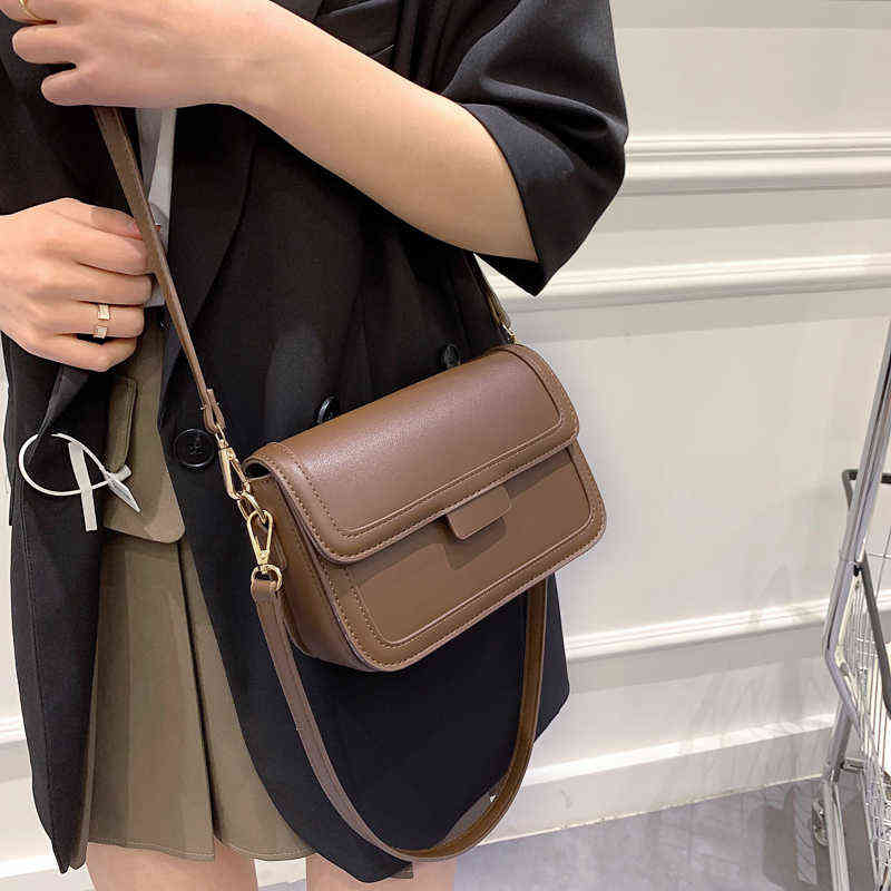 CMM Small PU Leather Flap Purse Crossbody Bag for Women 2022 Vintage In Trend Fashion Shoulder Handbags and Purses Luxury Designer 220511