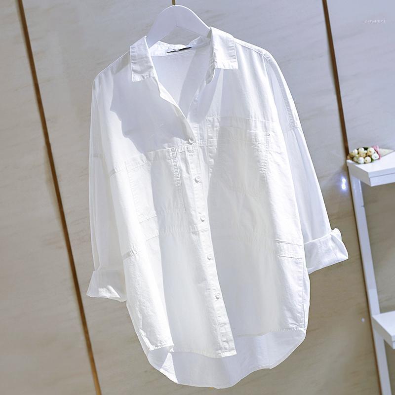 Men's Casual Shirts Oversize Womens 2022 Korean Fashionable Double Pocket Long Sleeve Cotton White Tops Female Boy Friend Style Trend Blouse
Men's Casual Shirts Oversize Womens 2022 Korean Fashionable Double Pocket Long Sleeve Cotton White Tops Female Boy Friend Style Trend Blouse