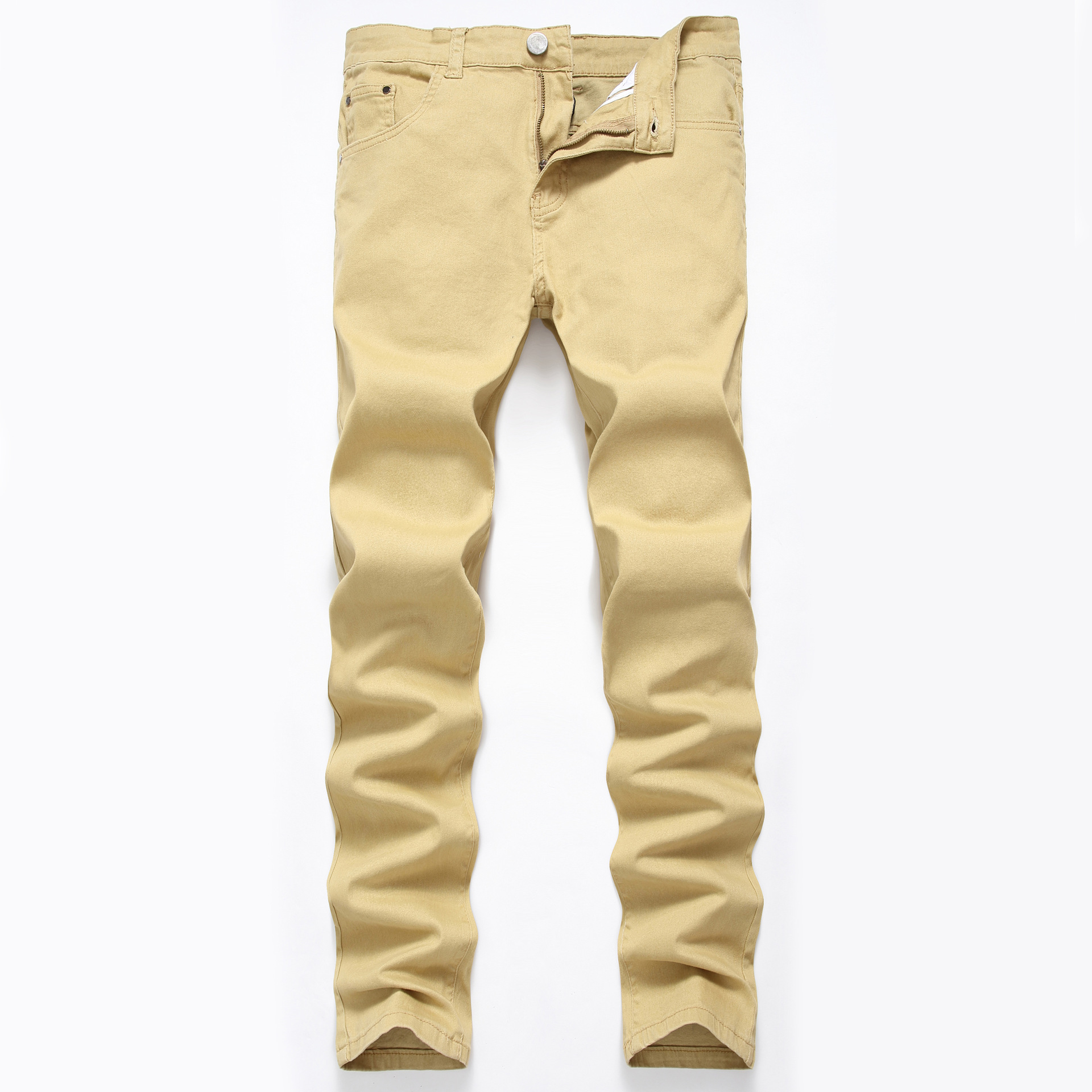 Men Stretch Jeans Fashion White Denim Trousers For Male Spring And Autumn Retro Pants Casual Size 28-42